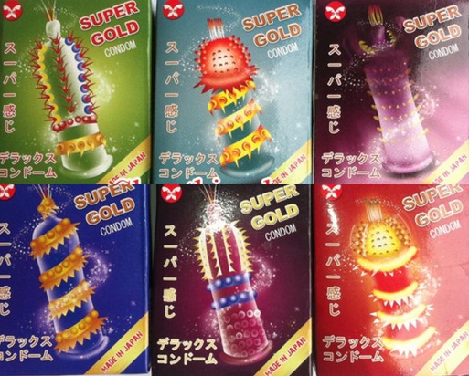 Bao cao su Super Gold siêu gai bi tăng khoái cảm