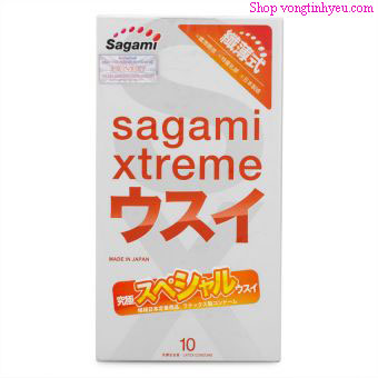 Hộp bao cao su Sagami Xtreme siêu mỏng 10 chiếc Nhật Bản chính hãng