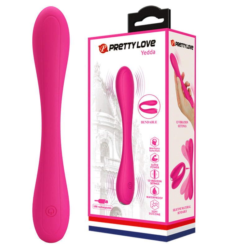 Que rung cầm tay Pretty Love Yedda 2 đầu mềm mịn, 12 chế độ rung đa dạng