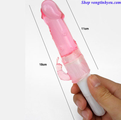Dương vật giả 1 pin Saki rung giống thật điều chỉnh tiện lợi