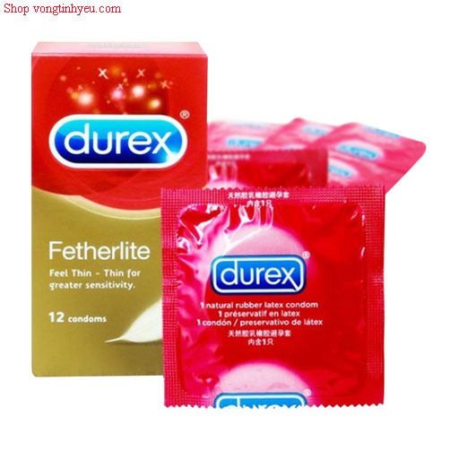 Hộp bao cao su Durex Fetherlite siêu mỏng 12 chiếc an toàn