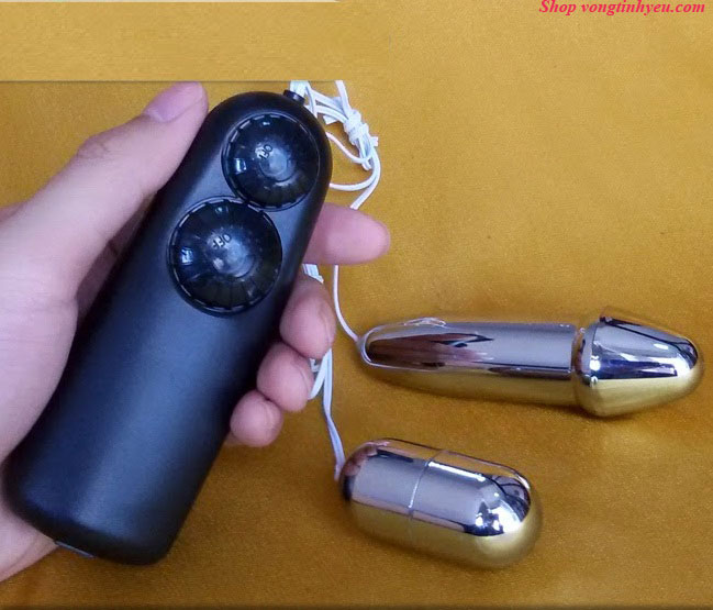 Trứng rung tình yêu inox 2 đầu 3 pin cao cấp kích thích mê đắm