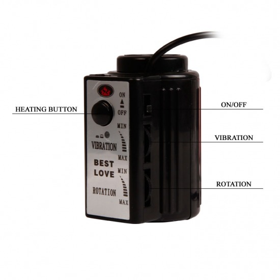 Dương vật giả hít tường rung ngoáy phát nhiệt FIERY đa chức năng