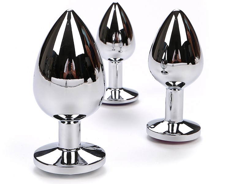 Phích cắm hậu môn inox đính đá phát sáng kích thích massage quyến rũ