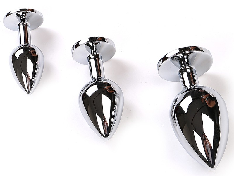 Phích cắm hậu môn inox đính đá phát sáng kích thích massage quyến rũ