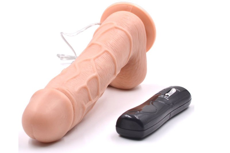Dương vật giả gắn tường Super Man silicon mềm mại rung ngoáy 8.1 inch