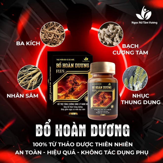 Bổ hoàn dương Plus 50 viên hỗ trợ sinh lý nam tặng tinh chất vitamin tổng quát
