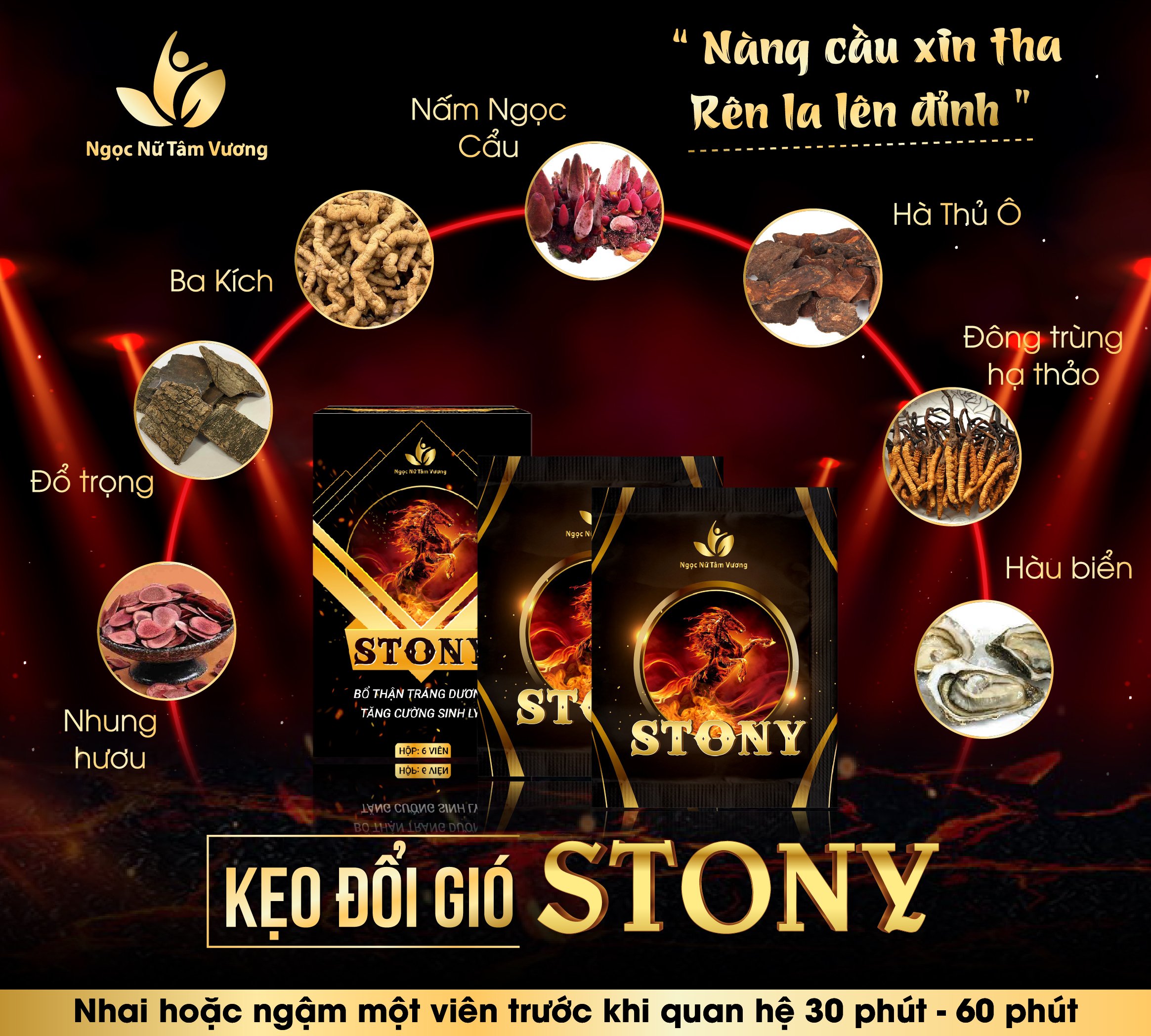 Kẹo ngậm Stony tăng cường sinh lý nam kéo dài quan hệ chính hãng an toàn