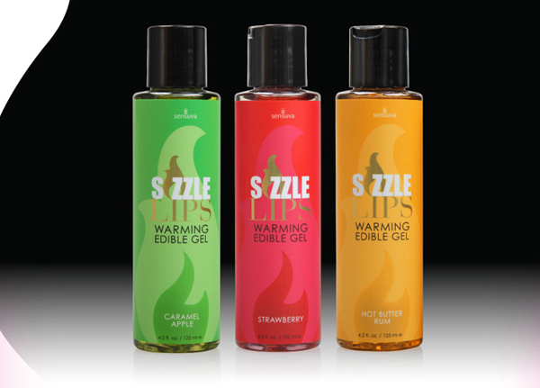 Gel mát xa làm nóng cơ thể nếm được Sensuva Sizzle Lips hương vị dễ chịu