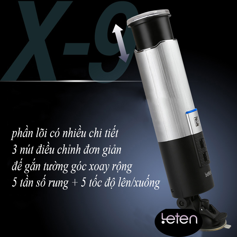 Máy thủ dâm tự động đế gắn tường Leten X9 Telecopic hiện đại