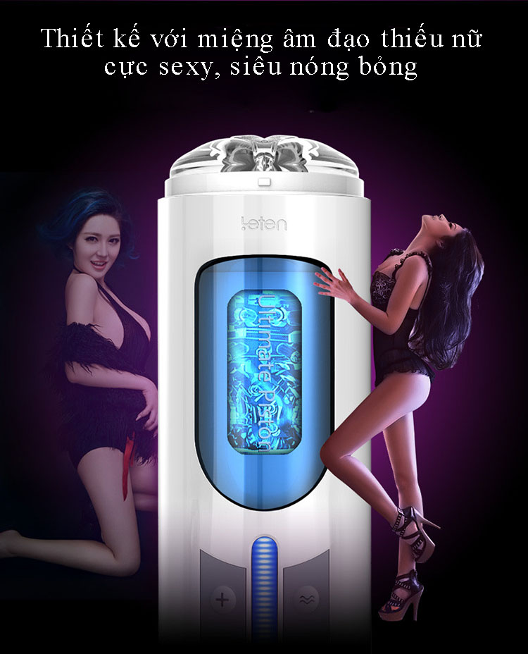 Máy bú mút Leten tự động hít tường 31cm silicon mềm mại an toàn