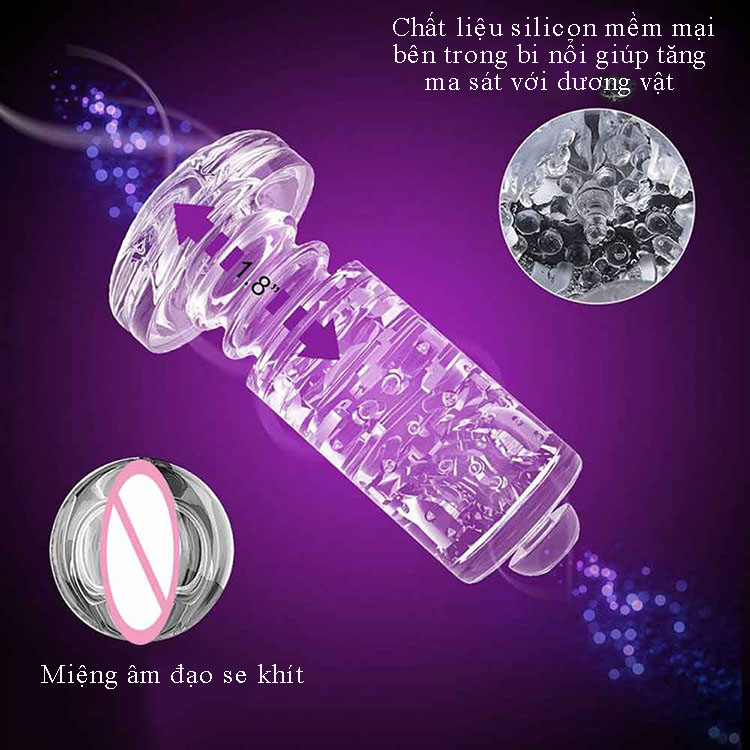 Máy bú mút Leten tự động hít tường 31cm silicon mềm mại an toàn