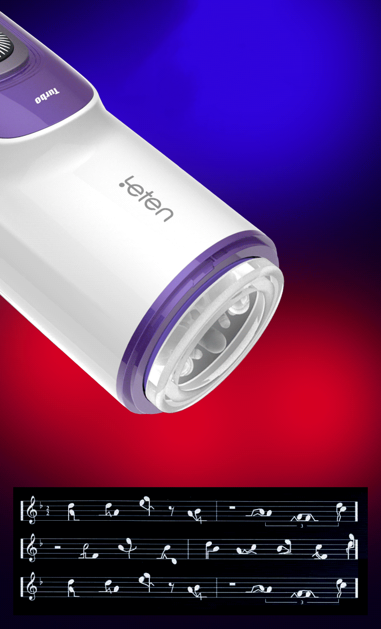 Âm đạo giả rung thụt tự động Leten có âm thanh sưởi ấm cao cấp