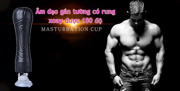 Âm đạo giả đèn pin hít tường rung xoay 180 độ silicon mềm mại