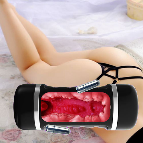 Cốc âm đạo 2 đầu silicon rung rên tai nghe ngụy trang