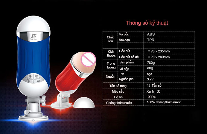 Âm đạo gắn tường rung thụt tự động phát âm thanh LC Easy Love