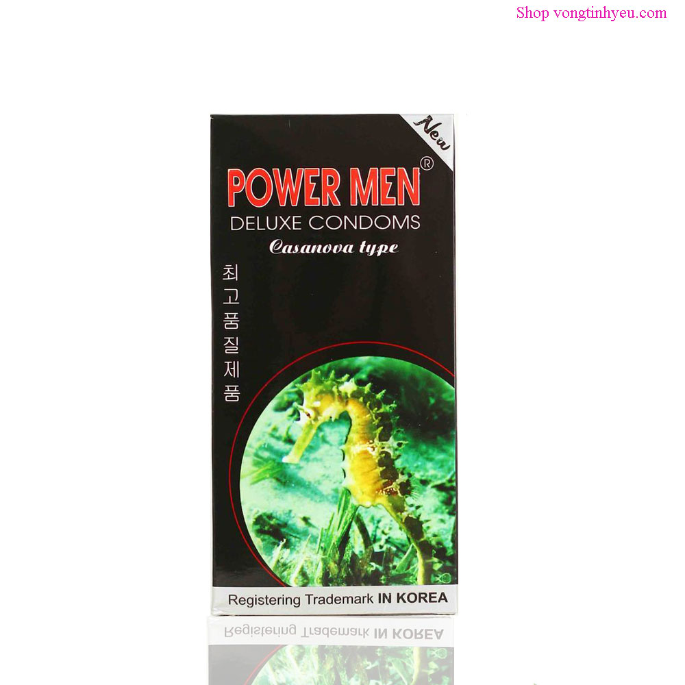 Hộp bao cao su Power Men Cá Ngựa kéo dài thời gian quan hệ 12 cái