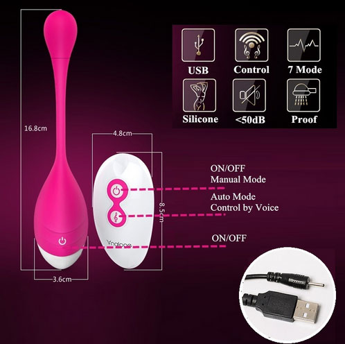 Trứng rung massage điểm G 2 đầu Nalone điều khiển giọng nói, cực mạnh