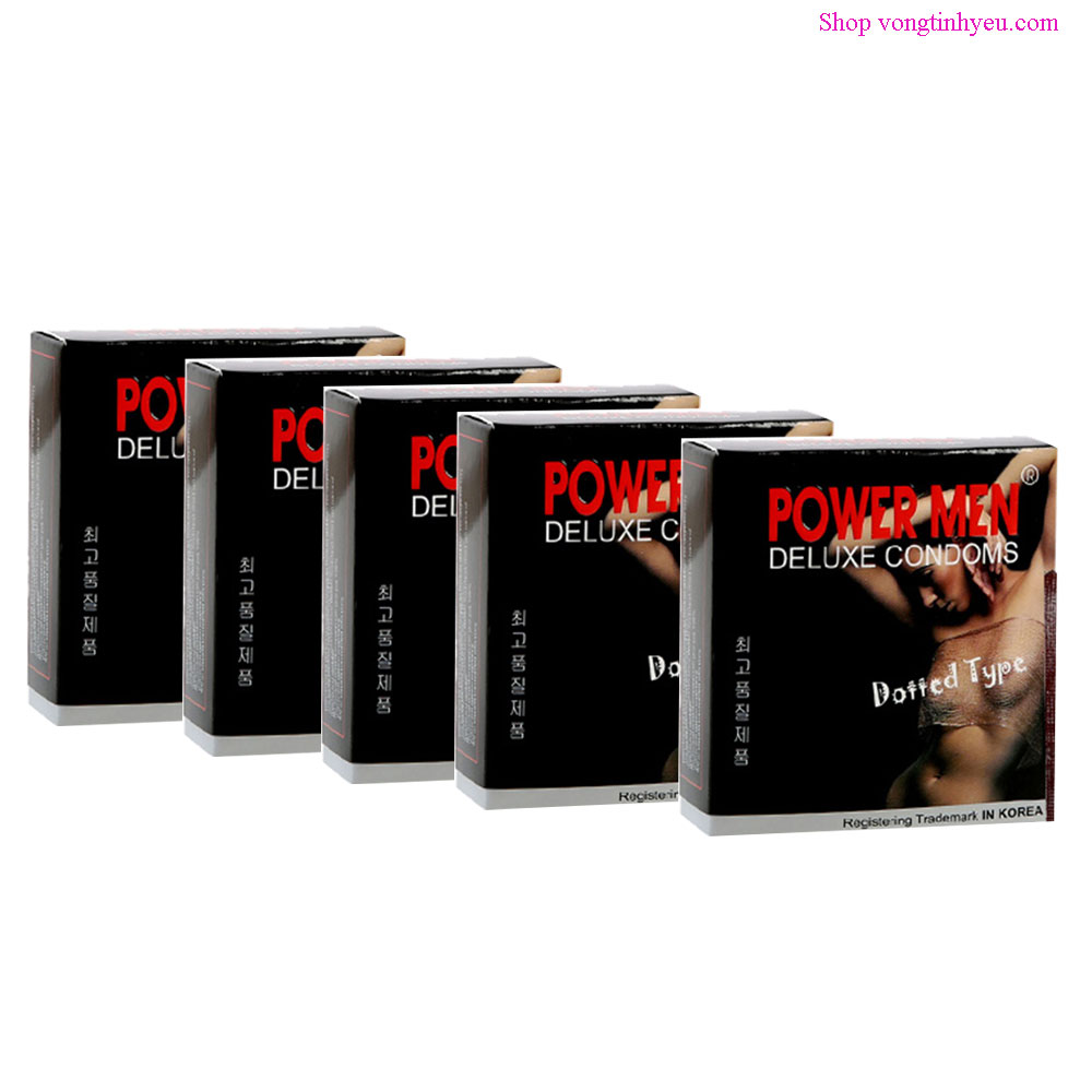 Hộp bao cao su Power Men Dotted 12 chiếc gai bi tăng khoái cảm