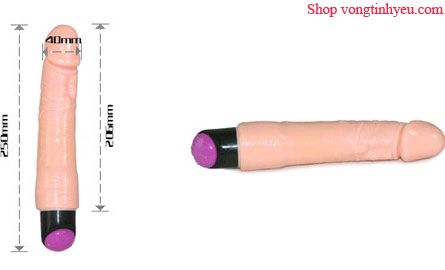 Dương vật giả 2 pin rung ngoáy cyper skin siêu mềm mại