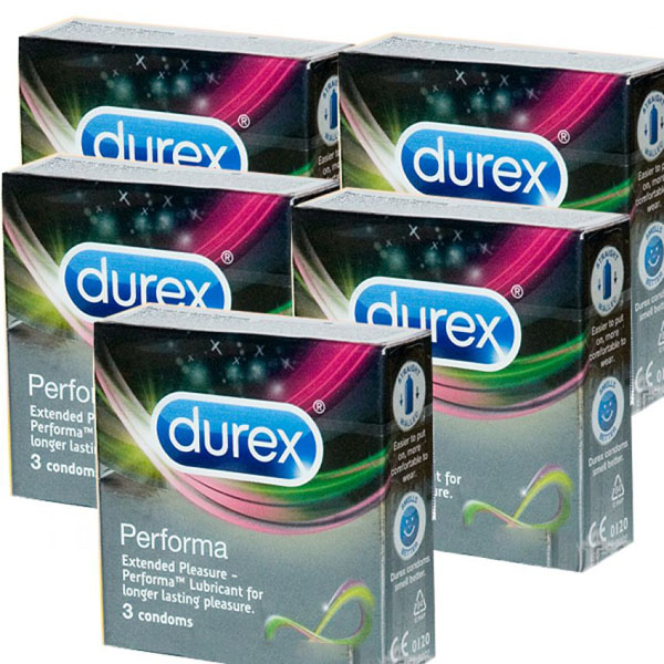 Hộp bao cao su Durex Performa 3 chiếc kéo dài thời gian quan hệ an toàn
