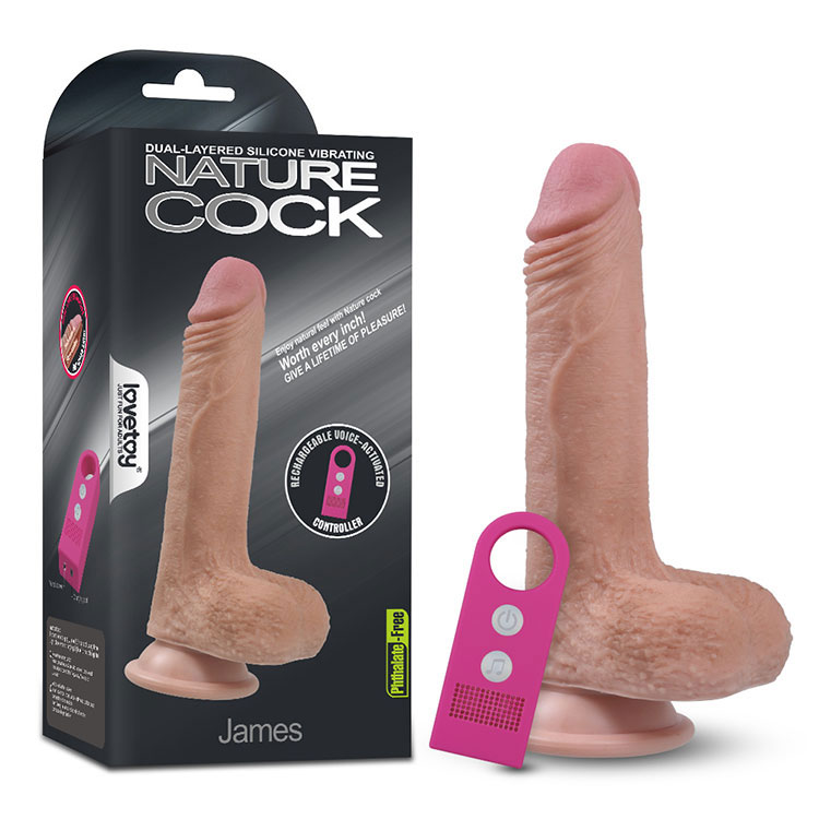 Dương vật giả có đế hít tường Lovetoy James pin sạc cao cấp Dương vật giả có đế hít tường Lovetoy James pin sạc cao cấp