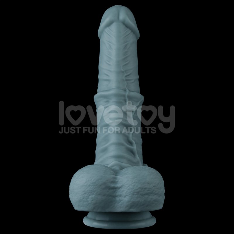 Dương vật khủng Lovetoy bạc kim 2 lớp rung thụt điều khiển
