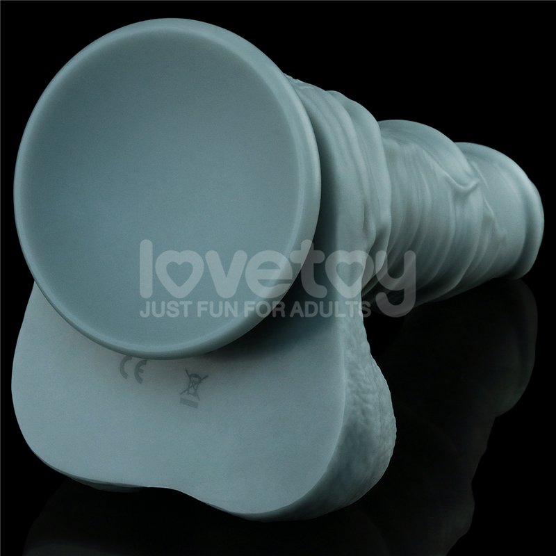 Dương vật khủng Lovetoy bạc kim 2 lớp rung thụt điều khiển