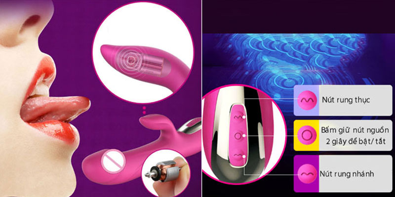 Dương vật giả Leten rung thụt tạo nhiệt cao cấp cho nữ