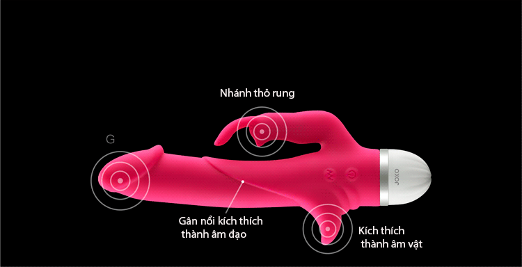 Dương vật giả silicon rung giật kích thích JoKo tăng khoái cảm