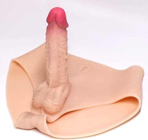 Quần chíp silicon gắn dương vật giả rỗng ruột siêu mềm nam giới