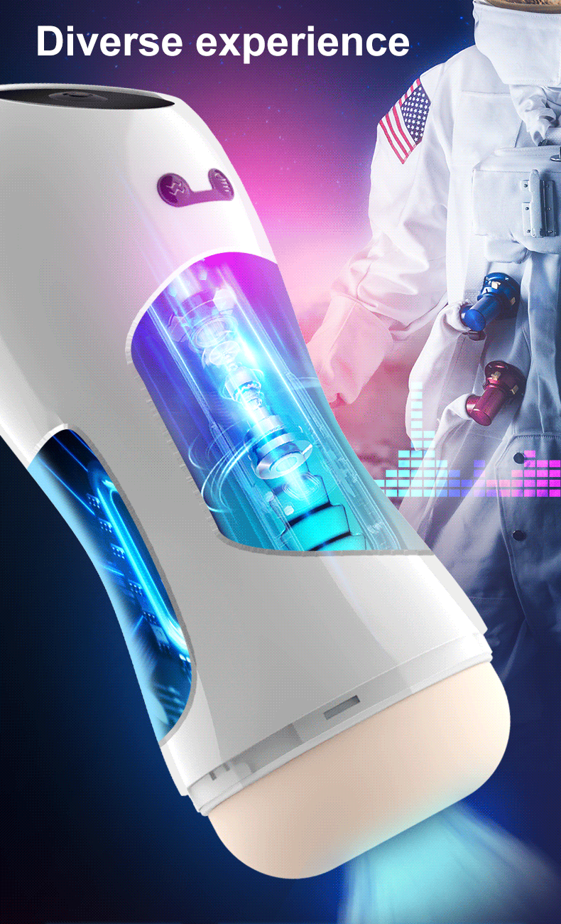 Âm đạo giả tự động bú mút rung tỏa nhiệt silicon cao cấp