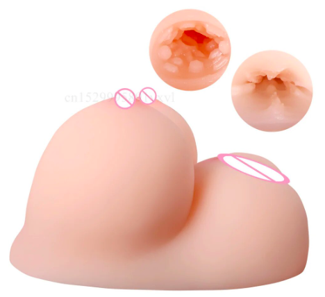 Búp bê bán thân silicon Jiuai 2kg ngực giả kết hợp âm đạo thật như