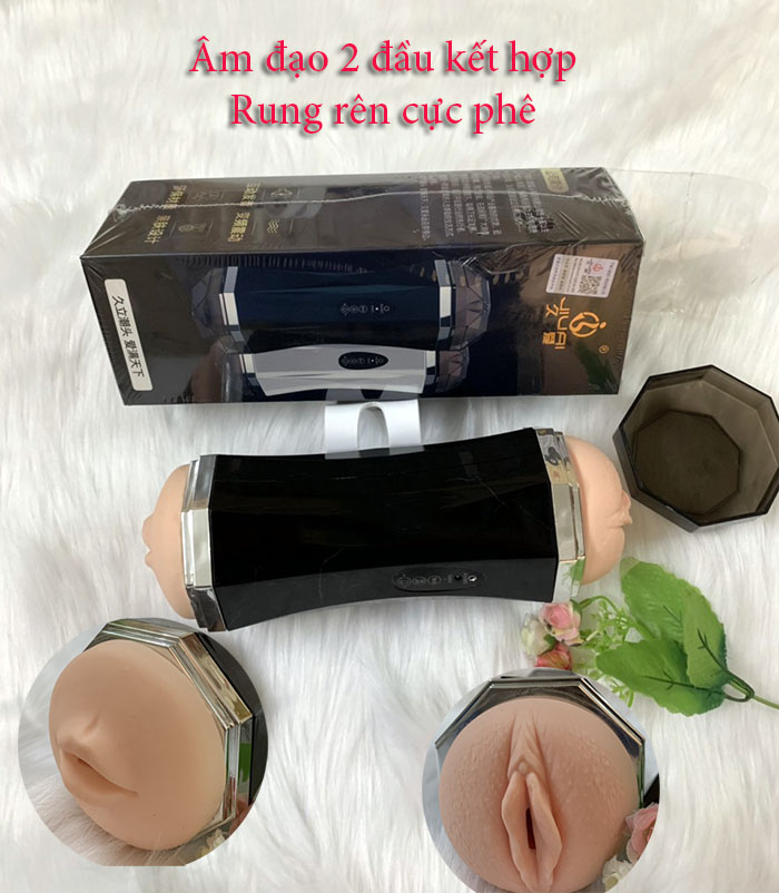 Cốc thủ dâm 2 đầu Jiuai 3D rung rên mạnh cho trải nghiệm tuyệt đỉnh