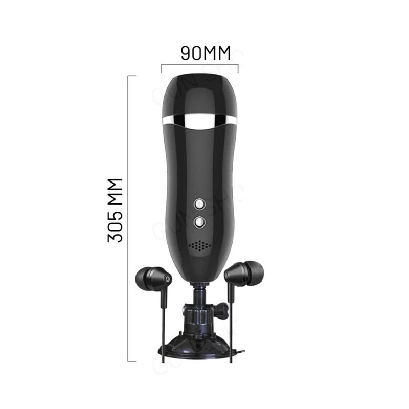 Âm đạo giả gắn tường Juai rung rên môi 3D đa chế độ rung cao cấp