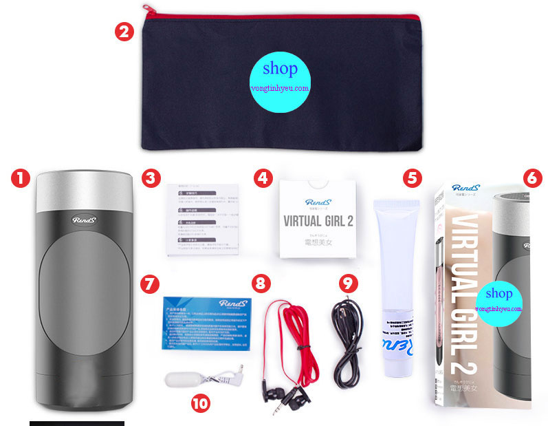 Âm đạo giả Virtual hàng hiệu có rung tai nghe cao cấp cho nam