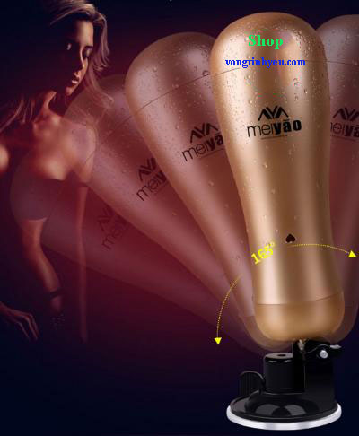 Âm đạo giả cầm tay hít tường Meiyao rung đôi mạnh mẽ thiết kế đẹp