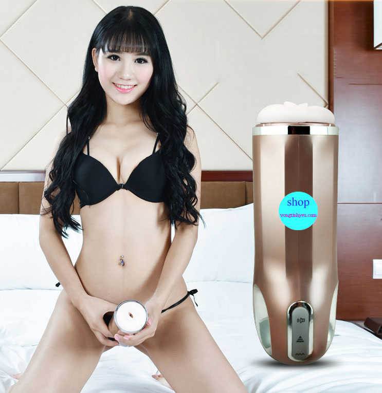 Âm đạo cầm tay Nano rung thụt silicon mềm mại dễ sử dụng