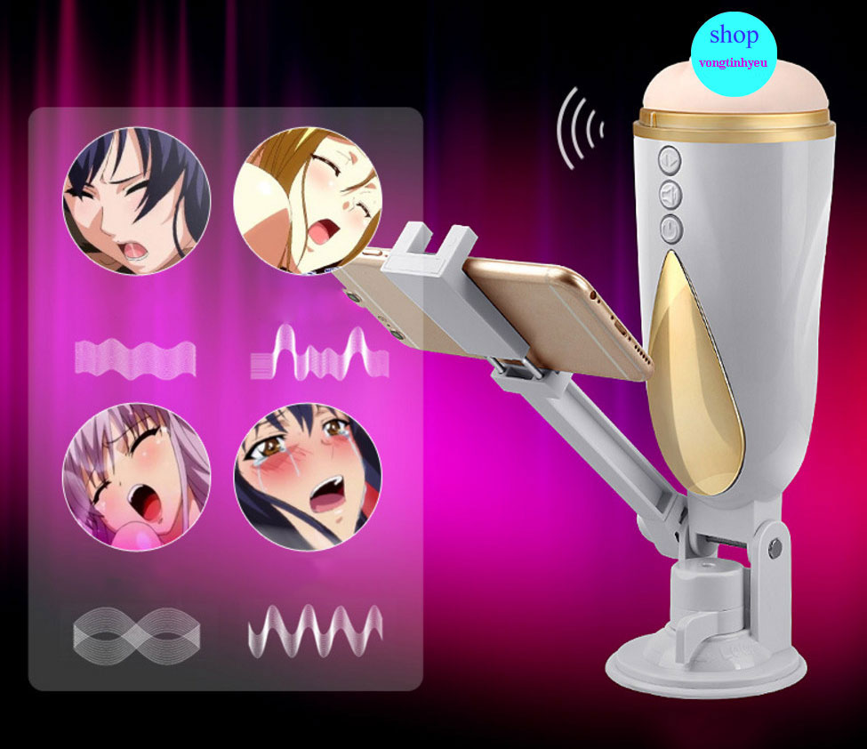 Âm đạo giả hít tường gắn tay điện thoại rung mạnh hiện đại