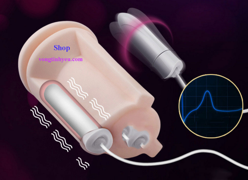 Âm đạo giả hít tường gắn tay điện thoại rung mạnh hiện đại