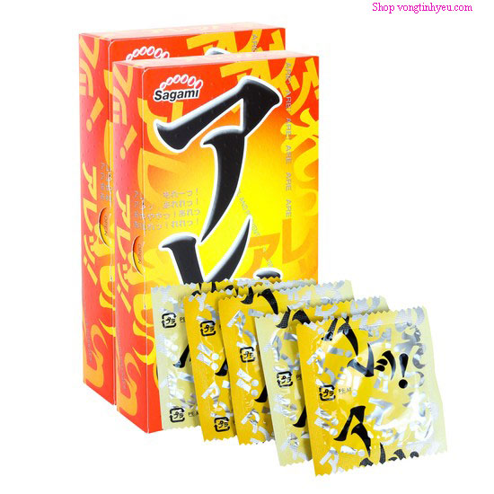 Hộp bao cao su Sagami Are-Are Nhật Bản 10 chiếc siêu mỏng co giãn