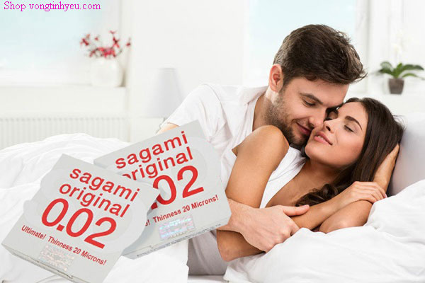 Hộp 2 bao cao su Sagami Original siêu mỏng 0.02 chống tuột an toàn