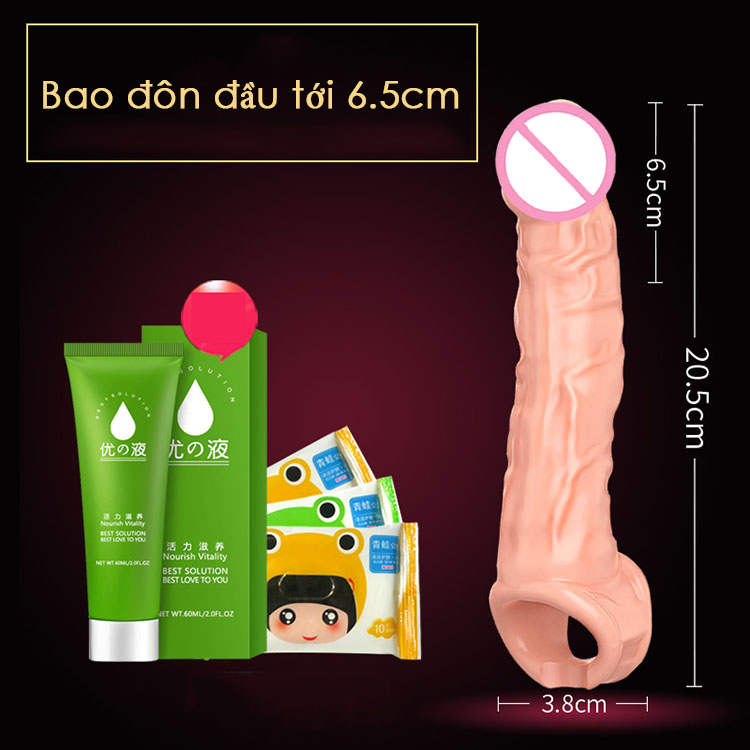 Bao đôn dên có quay đeo tròng bìu silicon mềm kéo dài thời gian
