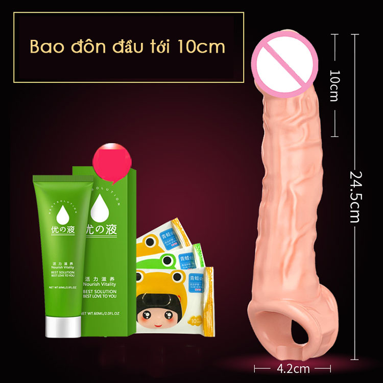 Bao đôn dên có quay đeo tròng bìu silicon mềm kéo dài thời gian