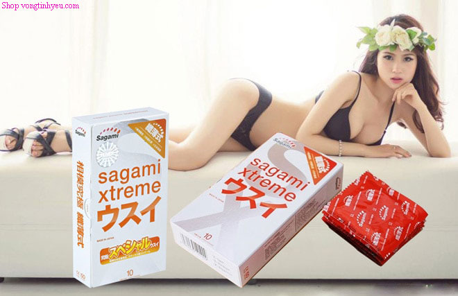 Hộp bao cao su Sagami Xtreme siêu mỏng 10 chiếc Nhật Bản chính hãng