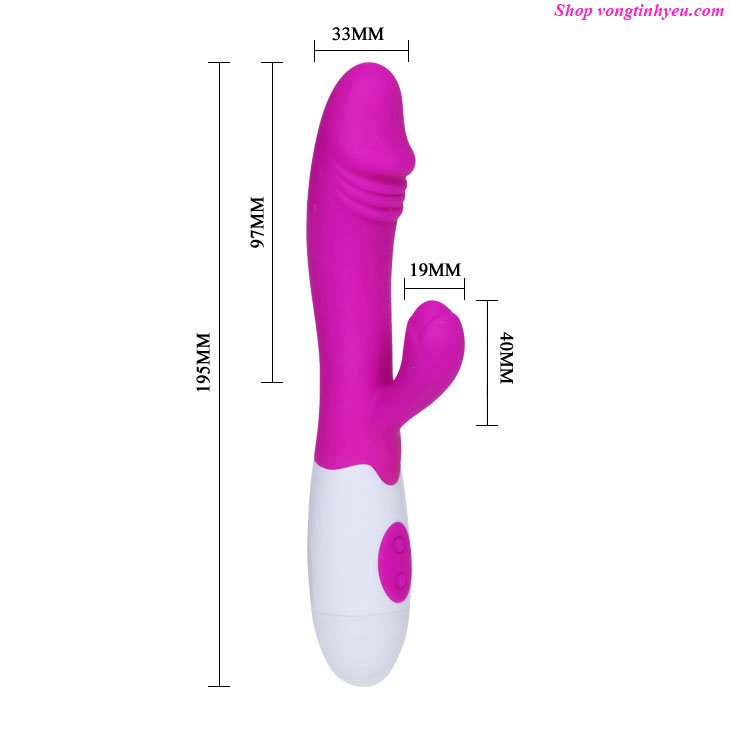 Cây rung kích thích điểm G Pretty Love tím silicone mềm mại nhập khẩu