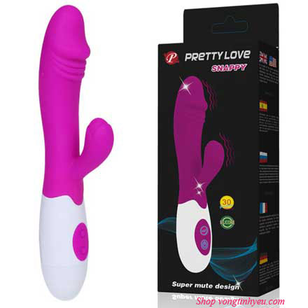 Cây rung kích thích điểm G Pretty Love tím silicone mềm mại nhập khẩu