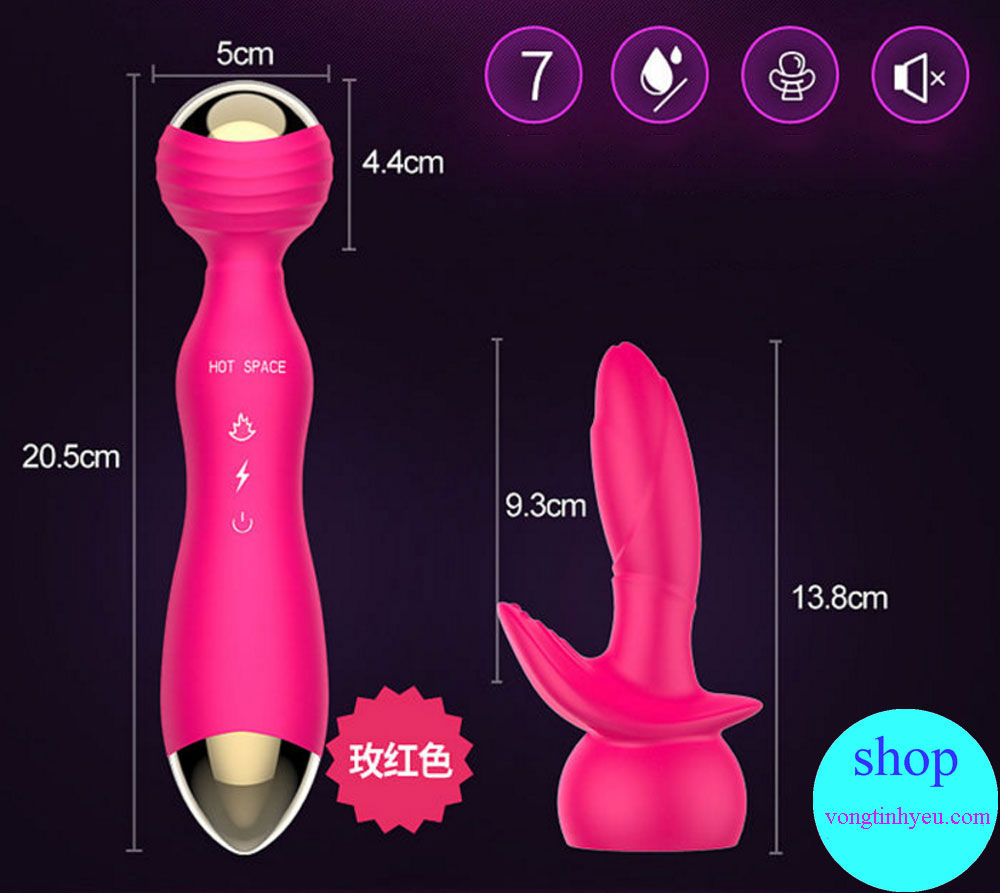 Chày rung massage Hot Space cao cấp rung đa chế độ ấm áp dễ chịu Chày rung massage Hot Space cao cấp rung đa chế độ ấm áp dễ chịu
