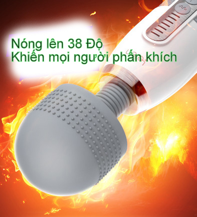 Chày rung massage điểm G Leten Lightning AV Stick tỏa nhiệt ấm