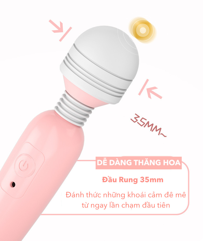 Chày rung tình yêu Lilo không dây 10 chế độ sạc USB